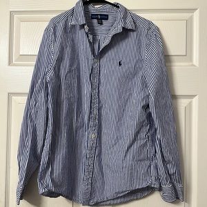 Ralph Lauren Polo Boy’s Classic Fit XL 18-20 blue & white  stripe.